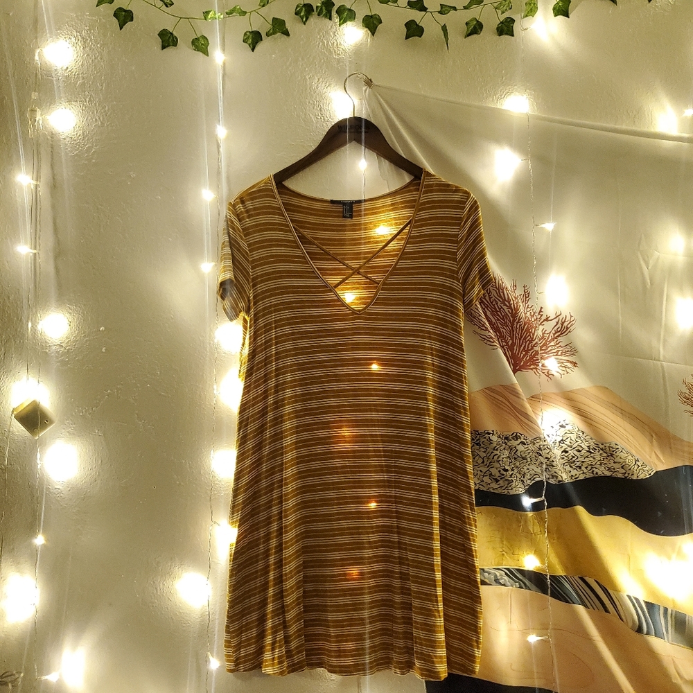Striped T-Shirt Swing Dress
